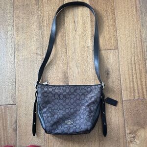 Coach Signature Brown and Black Crossbody